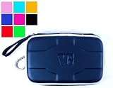 Assorted Color Carrying Case for Garmin Nuvi 1690 4.3-inch Nuvi 1300 Nuvi 1350 Nuvi 1350t Nuvi 1370t Nuvi 1390t 205w 255w 265wt 755t 785t 855 855t (Blue with Strap)