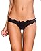 COQUETA Brazilian Waved Bikini Bottom Swimsuit Scrunch Swimwear Samba BLACK
