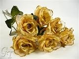 Review GT Decorations  / 6 Artificial Flower Glittered Rose Stems from GT Decorations