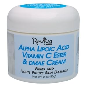 Reviva Labs Alpha Lipoic Acid, Vitamin C Ester, & DMAE Cream Facial Night Treatments