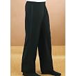 Neil Allyn Black plain front low-rise tuxedo stripe trouser for women