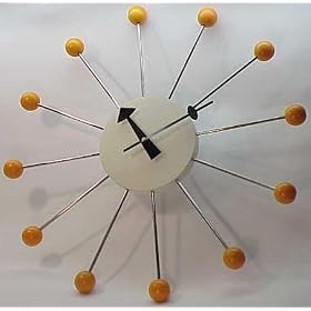 Modern Retro Sunburst Ball Clock By Kirch