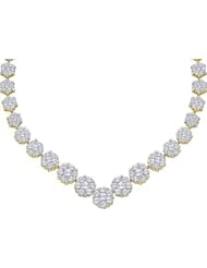 5.00ctw Round Diamond Flower Necklace