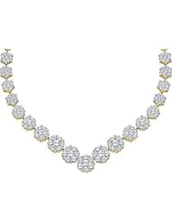 5.00CTW DIAMOND LADIES FLOWER NECKLACE