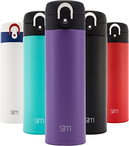 Simple Modern 16oz Vacuum Insulated Kona Travel Mug - Stainless Steel Tea Coffee Cup - Powder Coated Hot Cold Thermos - Canteen Water Bottle - Lilac Purple