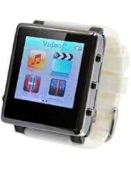 Iradish Mp4 Player Watch - Removable Strap, 1.5 Inch Screen, Ebook Reader, Micro Sd Card Slot (White)