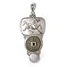 Sterling Silver Carved Mother-of-Pearl Horse & Chinese Coin Pendant by Sajen