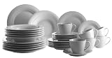 Produkt-Bild: Domestic 923292 Kombiservice 30-teilig Scalino mit je 6 Tassen, Untertassen, Desserteller, Teller tief und Teller flach