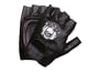 Fire Skull Leather Fingerless Gloves - Size : Small