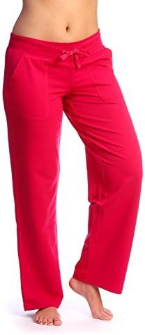 Lolo Lime Women's French Terry Lounge Sweatpants (Large, Peau Rouge)