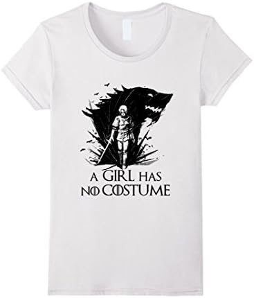 Women's Hallowen T-Shirt | A Girl Has No Costume T-Shirt  Large White