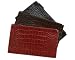 Crocodile Embossed Leather Large Flat Case / Wallet / Purse