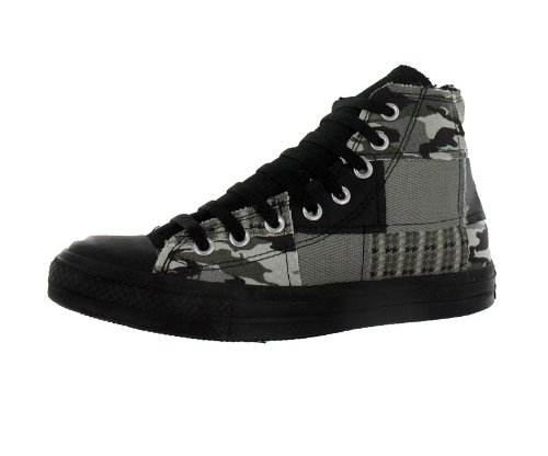 Converse Men's All Star Chuck Taylor Military Patch Hi Casual Shoe Black, Gray
