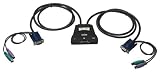 INTELLINET 2-Port Mini KVM Switch PS/2 Hot Key Komm ...