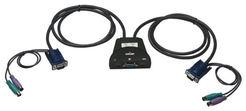 INTELLINET 2-Port Mini KVM Switch PS/2 Hot Key Kommandos und LED Anzeigen fuer die Compute Preisvergleich