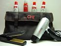 CHI Mini Pro Collection / Gift Set: 1" Mini Flat Iron, Mini Pro Hair Dryer, Low Emf. Travel Bag. 2 Oz. Infra Shampoo, Infra Treatment, 2 Oz. Silk Infusion, 2 Oz. Iron Guard