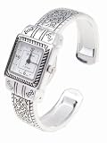 Geneva Platinum Braided Square Bangle Watch