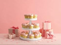 Martha Stewart Crafts Cupcake Stand, White Eyelet