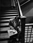 MIT Student Sitting in Stairwell to Fill Out Registration Forms For Second Semester Photographic Poster Print by Gjon Mili, 18x24