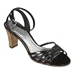 Women's Merona&reg; Collection Velvet Strappy Sandals - Black Patent