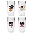 Beautiful Ballerinas (AFR) 12 oz Slimline Insulated Beverage Tumblers Set, Clear (4 designs)