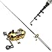 Ice Fly fishing Rod And Reel Combos Kit Set - Aluminum Alloy Pocket Pen Fishing Pole 38'' 53'' 62'' With Baitcasting Reel