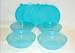 Tupperware Classic Cereal Soup Salad Covered BOWL Set of 4 New Aqua Blue
