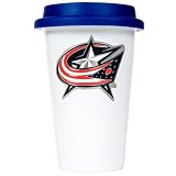 Columbus Blue Jackets Ceramic Travel Cup (Team Color Lid)