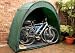 Tidy Tent Bike Storage Unit in Evergreen with Ivory Front with Security Pack