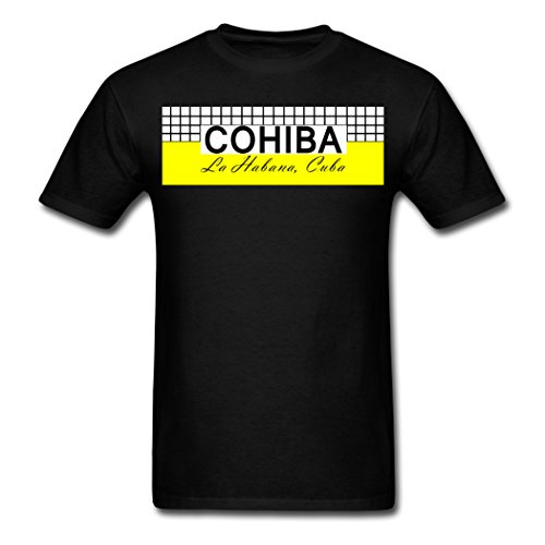 SuperTTS Fashion Cohiba Cigars for Men's black T-Shirts