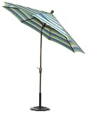 Outdoor Living : 11' Auto-tilt Umbrella Champagne Seville Seaside