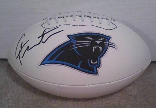 CAM NEWTON SIGNED AUTOGRAPHED CAROLINA PANTHERS LOGO FOOTBALL COA + HOLOGRAM