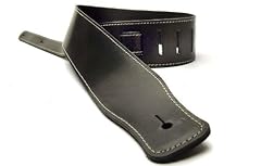 Black Leather Guitar Strap for Electric/Acoustic/Bass Guitar