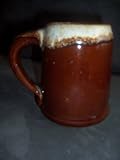 Antique Monmouth Marcrest Brown Drip Pottery Large Tankard Mug Stein 5 1/2