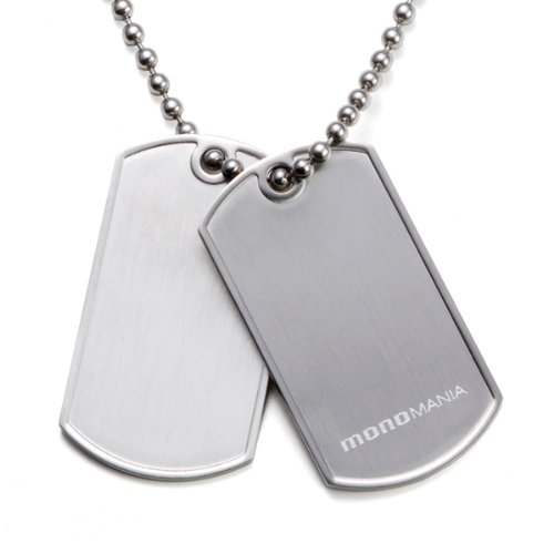 Monomania Herren-Halskette Dog tags Edelstahl 60 cm 50329 Preisvergleich