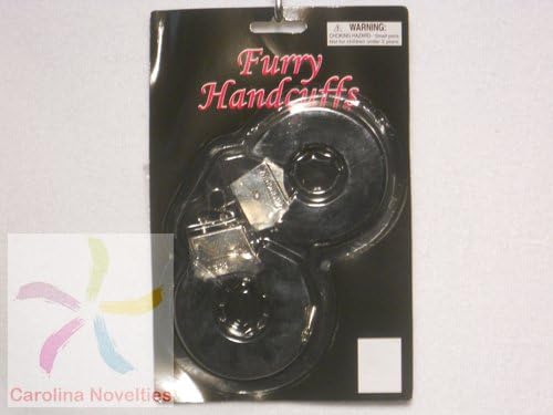 10" Black Furry Handcuffs