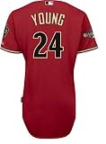 Chris Young Jerseys Arizona Diamondbacks #24 Young Cool Base Red Jersey "2011 ALL Star Game"patch (L/50)