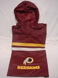 New Washington Redskins Hooded Snap Up Heavy polyethylene/PVC NFL Rain Poncho - Big