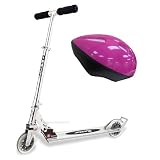 Razor A3 Kick Scooter Clear with Razor Child Helmet Pink