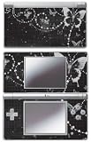 Protective Vinyl Skin Decal for Nintendo DS Lite - Black Butterfly