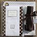 SwaddleDesigns Swaddle Designs Brown Polka Dot Collection Swaddling Blanket,Baby Lovie, and Two Burping Clothes Gift Set