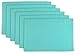 DII Basic Everyday Ribbed Tabletop 100% Cotton, Placemat Set, 13x19, Aqua, 6 Piece