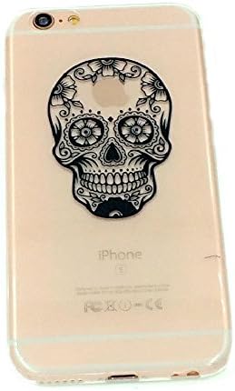 iPhone 6s Case Clear, Vect iPhone 6 Case TPU Soft Shock-Absorption Scratch-Resistant Slim Clear with Big Apple Design Protective Cover for iPhone 6/6s 4.7 inch(Smile Skull)