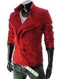 TheLees (DJK21) Mens Casual Rider Style Stretchy Slim Zipper Jacket Jumper