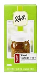 Jarden #1440036010 Ball Plastic Canning Jar Cap, Set of 8