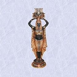 Cleopatra maiden servant statue egyptian Candleholder