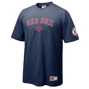 Boston Red Sox Blue MLB Practice 8 Short Sleeve Tee Shirt By Nike Team Sports