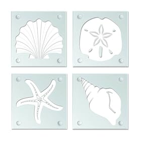 Click here to buy Glass Coasters Shell Current (set of 4) by HomeAndWine.com.
