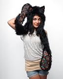 Authentic Spirithoods Black Wolf Navajo Full Hood Animal Hat