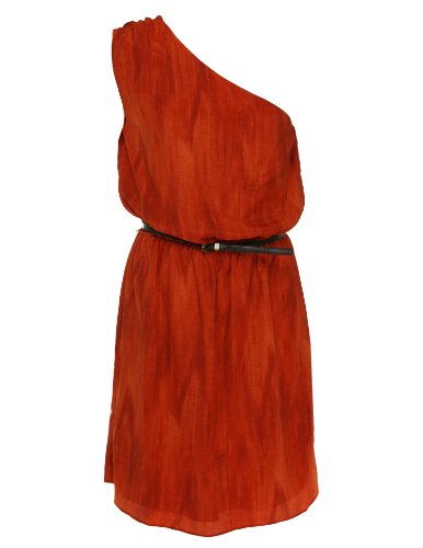 Michael Kors Drop Shoulder Belted Dress Persimmon S